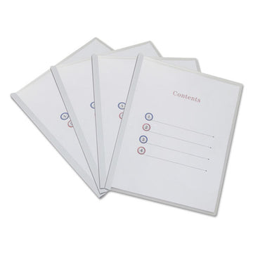 Universal® Clear View Report Cover With Slide-on Binder Bar, Clear-clear, 25-pack freeshipping - TVN Wholesale